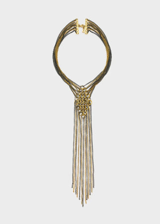 COLLANA SCIARPETTA ELEMENTO INTRECCIATO MIX