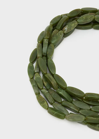COLLANA AGATA MULTIFILO IN RESINA VERDE