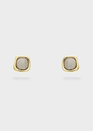 ORECCHINI QUADRATI CON ZIRCONI ORO