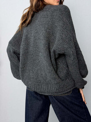 Cardigan 3 bottoni Antracite - HaveOne