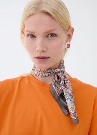 Nalì patterned silk foulard