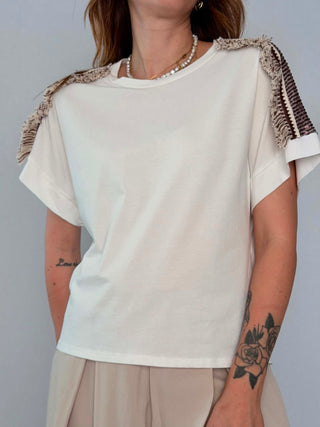 T-Shirt 56430 bianco moro