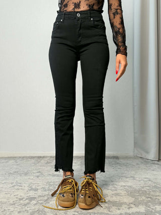 Pantalone trombetta nero
