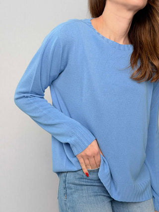 Maglia girocollo spacco dietro - Kontatto