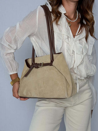 Borsa camoscio Elettra Beige