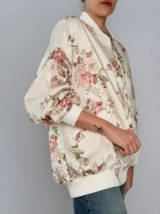 Floral print bomber jacket - Susy Mix