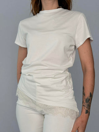 T-Shirt mezza manica pizzo - Susy Mix