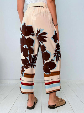 Pantalone con cintura Vercelli Beige-Moro