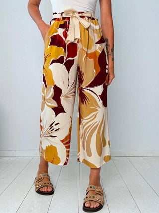 Pantalone con cintura Vercelli Beige-India