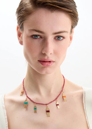 SEA NECKLACE WITH BEADS AND PENDANTS