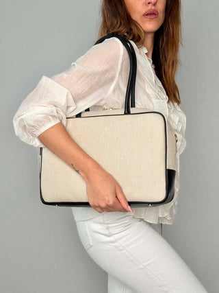 Tania Canvas and Leather Bag