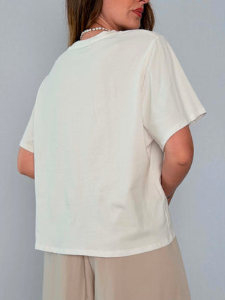 T-Shirt 56429 bianco moro