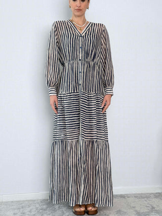 Abito lungo gessato - Susy Mix