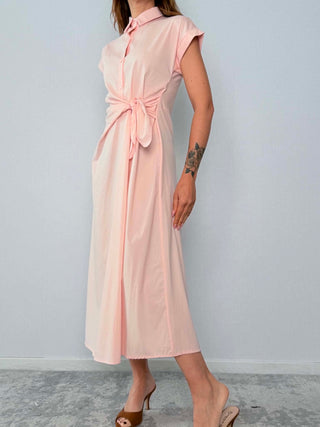 Shirt dress with knot - HaveOne