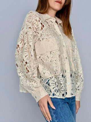 Embroidered shirt with pockets - Tensione In