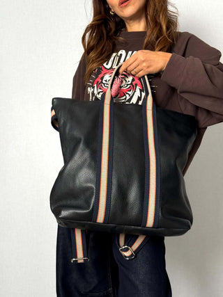 Borsa-Zaino pelle Vicky Nero