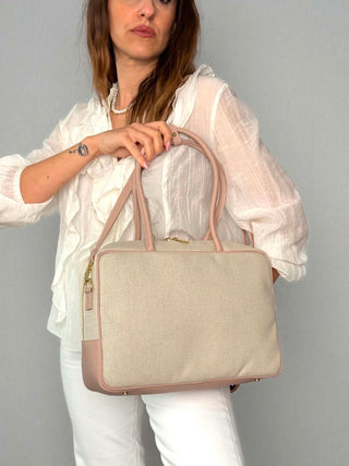 Tania Canvas and Leather Bag