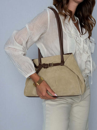 Borsa camoscio Elettra Beige