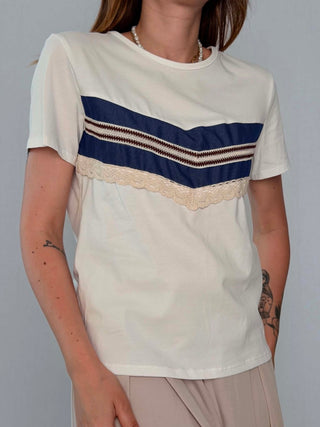 T-Shirt 56427 bianco blu