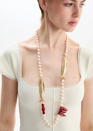 POISSON NECKLACE WITH CHARMS