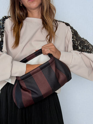 Pouch righe Moro-Nero