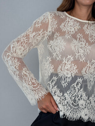 Sottogiacca pizzo panna
