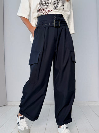 Pantalone tasconi blu-HaveOne