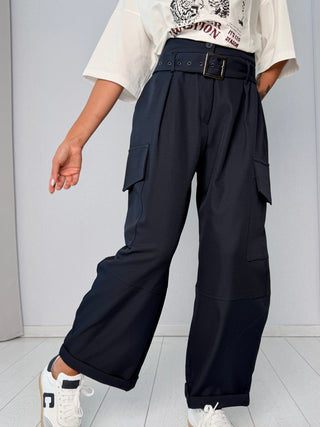 Pantalone tasconi blu-HaveOne