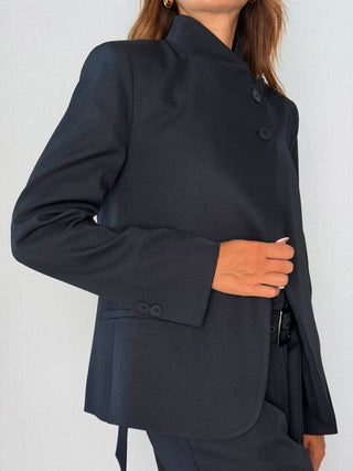 Giacca coreana blu-HaveOne