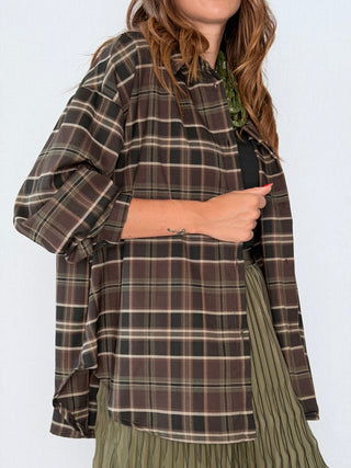 Camicia check Verde-Moro