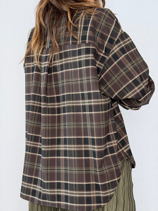 Camicia check Verde-Moro