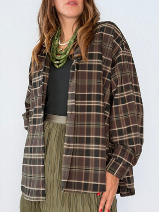 Camicia check Verde-Moro