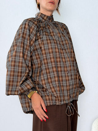 Camicia check collo coreana