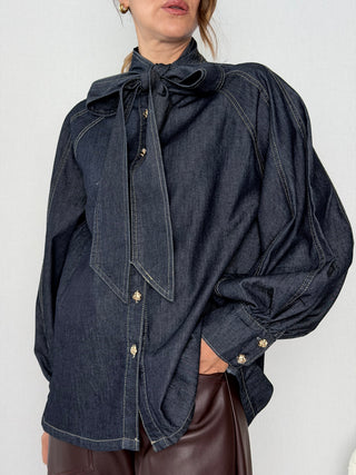 Camicia denim fiocco - Susy Mix