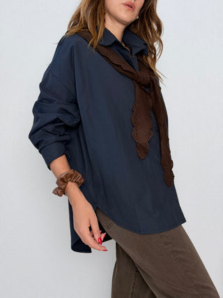 Camicia con cappuccio crochet