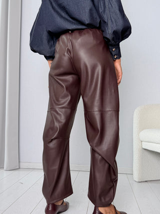Pantalone barrel Ravenna Bordeaux
