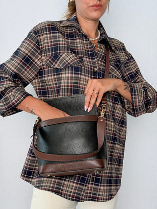 Borsa Ellen Nero e cioccolato