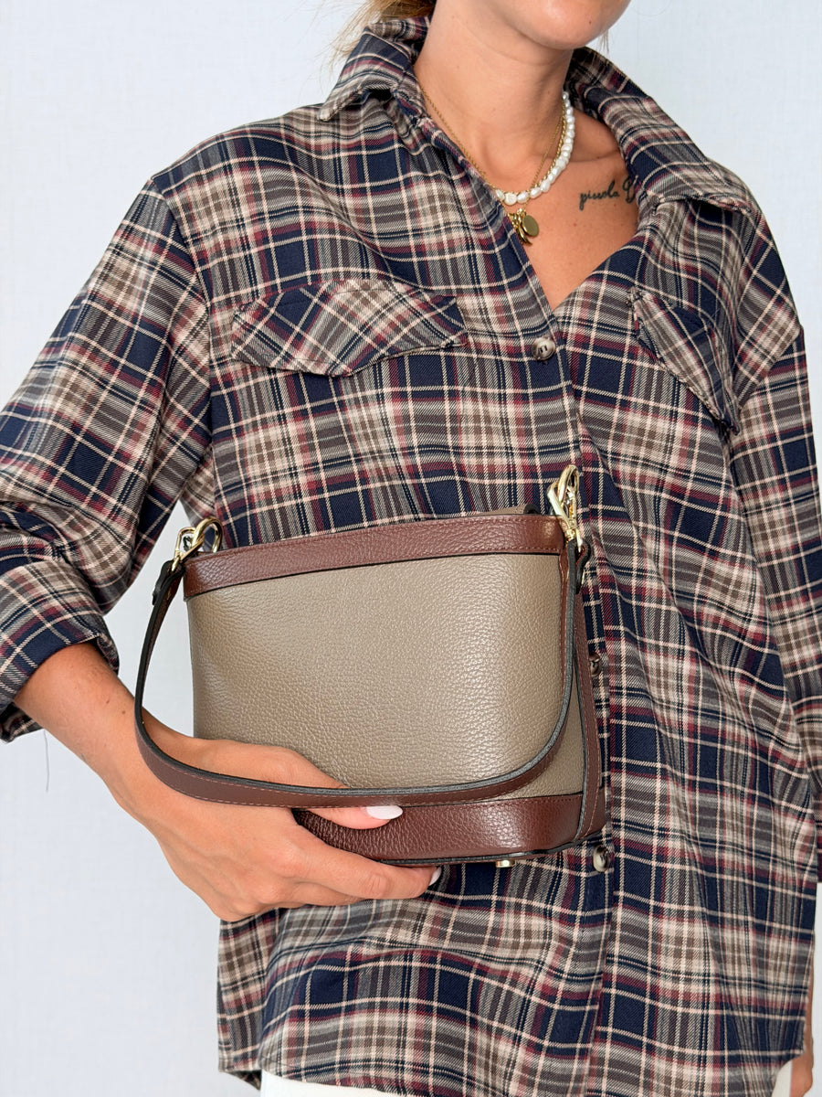 Borsa Ellen Taupe e cioccolato